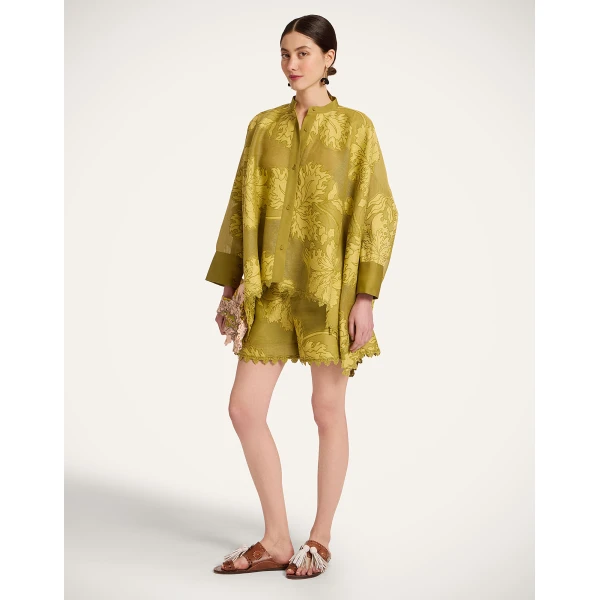 La DoubleJ Good Butt Shorts in Solid Green - Shorts - Milanese Maximalist Fashion at Coveti