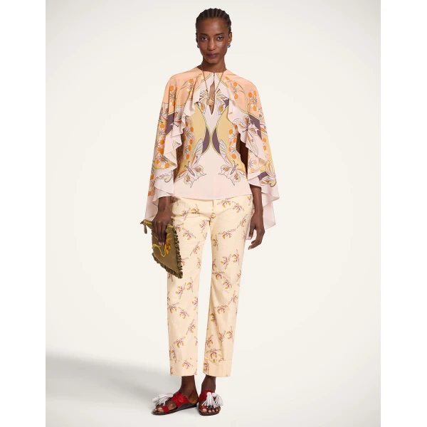 La DoubleJ Hendrix Pants in Farfalla Buttercream - Pants - Milanese Maximalist Fashion at Coveti