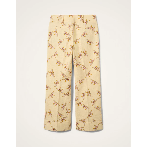 La DoubleJ Hendrix Pants in Farfalla Buttercream - Pants - Milanese Maximalist Fashion at Coveti