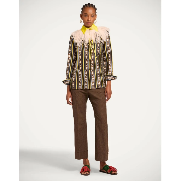La DoubleJ Hendrix Pants in Solid Chocolate - Pants - Milanese Maximalist Fashion at Coveti