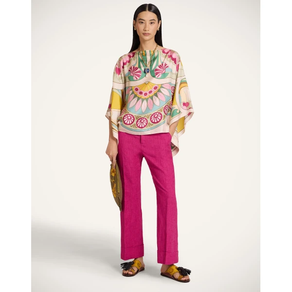 La DoubleJ Hendrix Pants in Solid Pink - Pants - Milanese Maximalist Fashion at Coveti