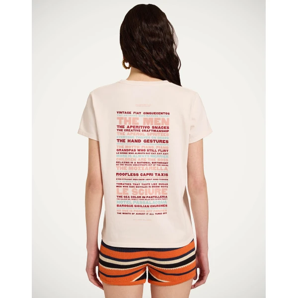 La DoubleJ High Tee Shirt in Solid Ecru - Tops - Milanese Maximalist Fashion at Coveti