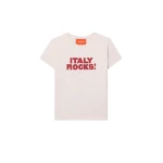 La DoubleJ High Tee Shirt in Solid Ecru - Tops - Milanese Maximalist Fashion at Coveti