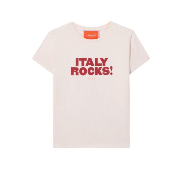 High Tee Shirt in Solid Ecru