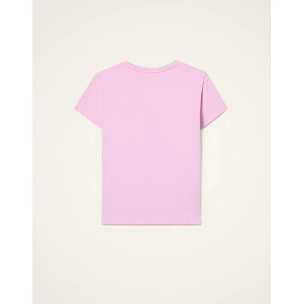 La DoubleJ High Tee Shirt in Solid Lilac - Tops - Milanese Maximalist Fashion at Coveti