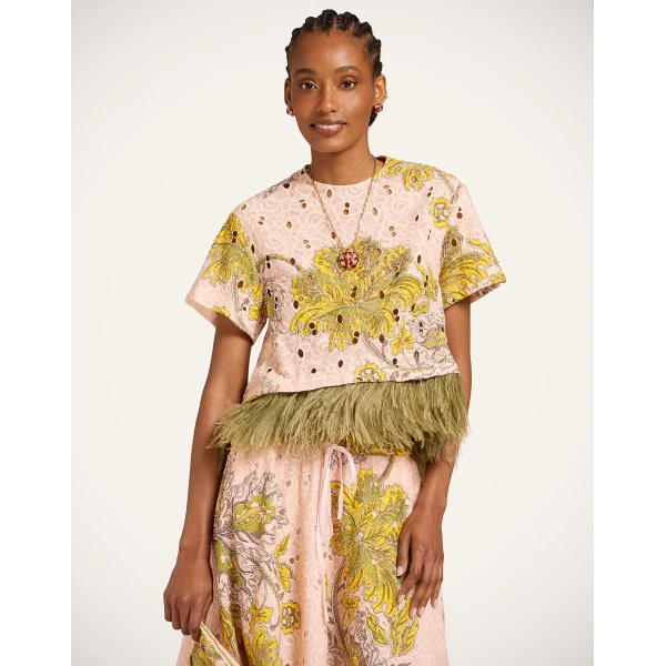 La DoubleJ La Scala Tee in Swathe Pink - Tops - Milanese Maximalist Fashion at Coveti