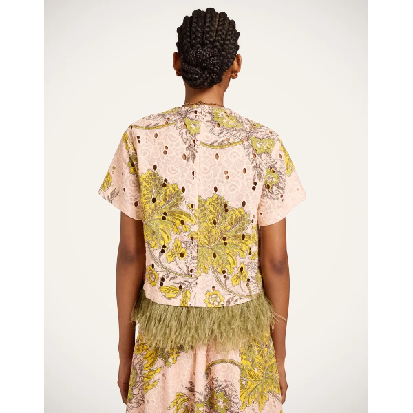 La DoubleJ La Scala Tee in Swathe Pink - Tops - Milanese Maximalist Fashion at Coveti