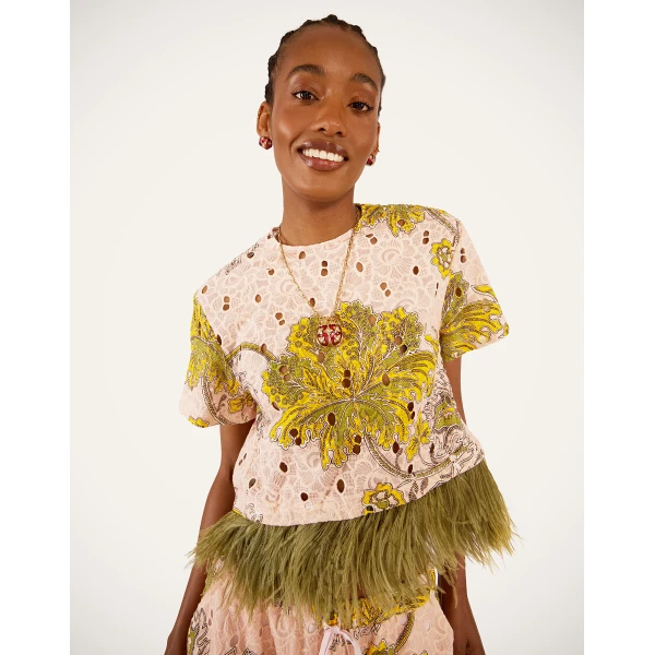 La DoubleJ La Scala Tee in Swathe Pink - Tops - Milanese Maximalist Fashion at Coveti
