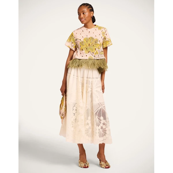La DoubleJ La Scala Tee in Swathe Pink - Tops - Milanese Maximalist Fashion at Coveti