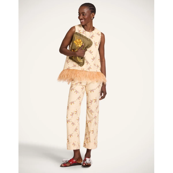 La DoubleJ La Scala Top in Farfalla Buttercream - Tops - Milanese Maximalist Fashion at Coveti