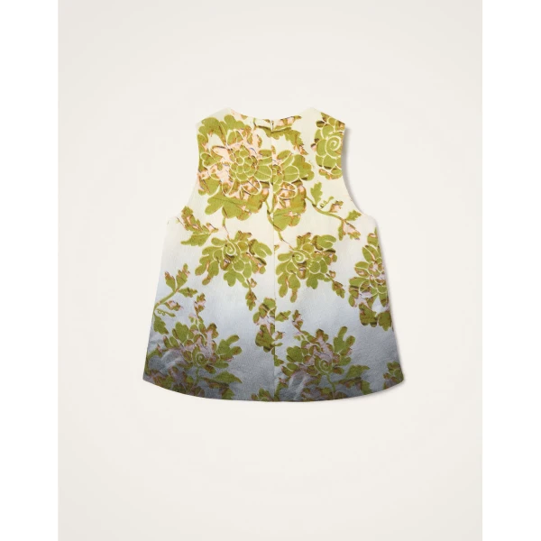 La DoubleJ La Scala Top in Oasis Ombré Placée Green & Black - Tops - Milanese Maximalist Fashion at Coveti