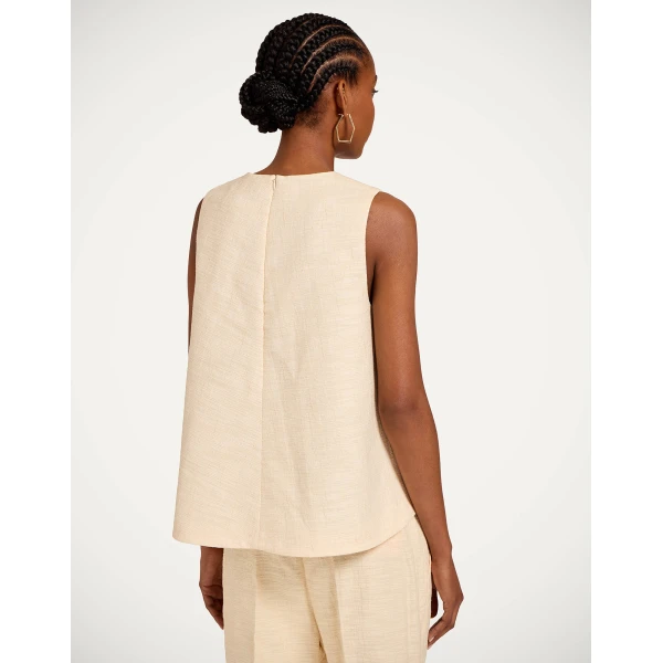 La DoubleJ La Scala Top in Solid Ivory - Tops - Milanese Maximalist Fashion at Coveti