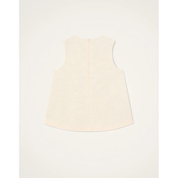 La DoubleJ La Scala Top in Solid Ivory - Tops - Milanese Maximalist Fashion at Coveti