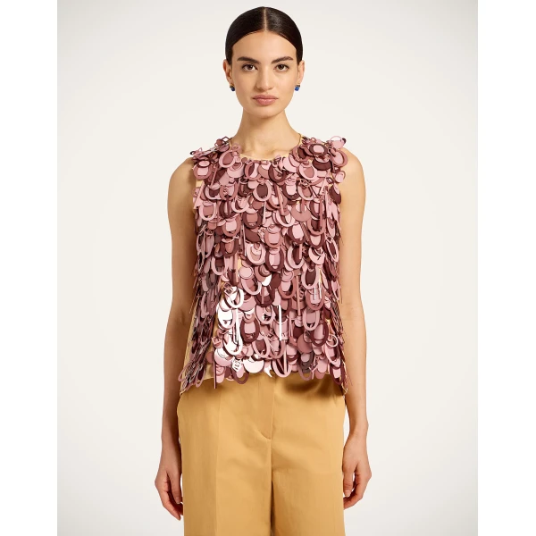 La DoubleJ La Scala Top in Solid Light Beige - Tops - Milanese Maximalist Fashion at Coveti