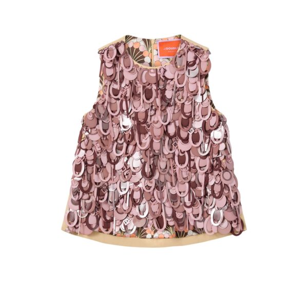 La DoubleJ La Scala Top in Solid Light Beige - Tops - Milanese Maximalist Fashion at Coveti