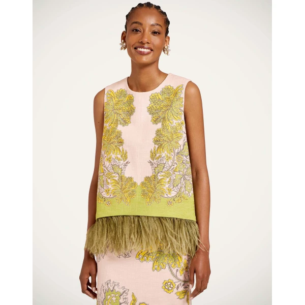 La DoubleJ La Scala Top in Swathe Pink - Tops - Milanese Maximalist Fashion at Coveti
