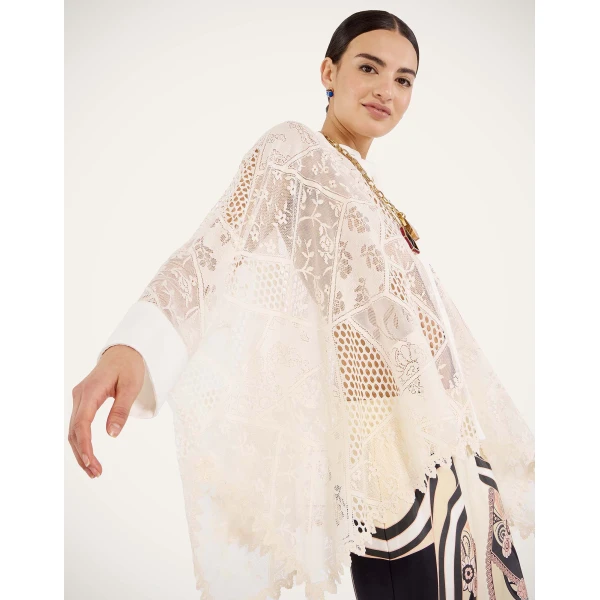 La DoubleJ Lacey Foulard Shirt in Solid Ecru - Tops - Milanese Maximalist Fashion at Coveti
