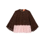 La DoubleJ Lacey Make An Exit Top in Color Block Chocolate & Pink - Tops - Milanese Maximalist Fashion at Coveti