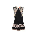 La DoubleJ Lela Mini Dress in Ambrosia Placée Black - Dresses - Milanese Maximalist Fashion at Coveti