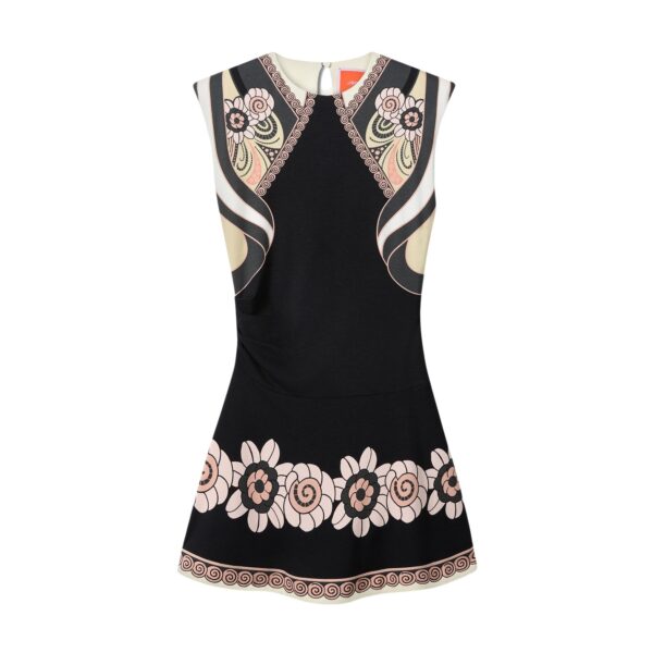 La DoubleJ Lela Mini Dress in Ambrosia Placée Black - Dresses - Milanese Maximalist Fashion at Coveti
