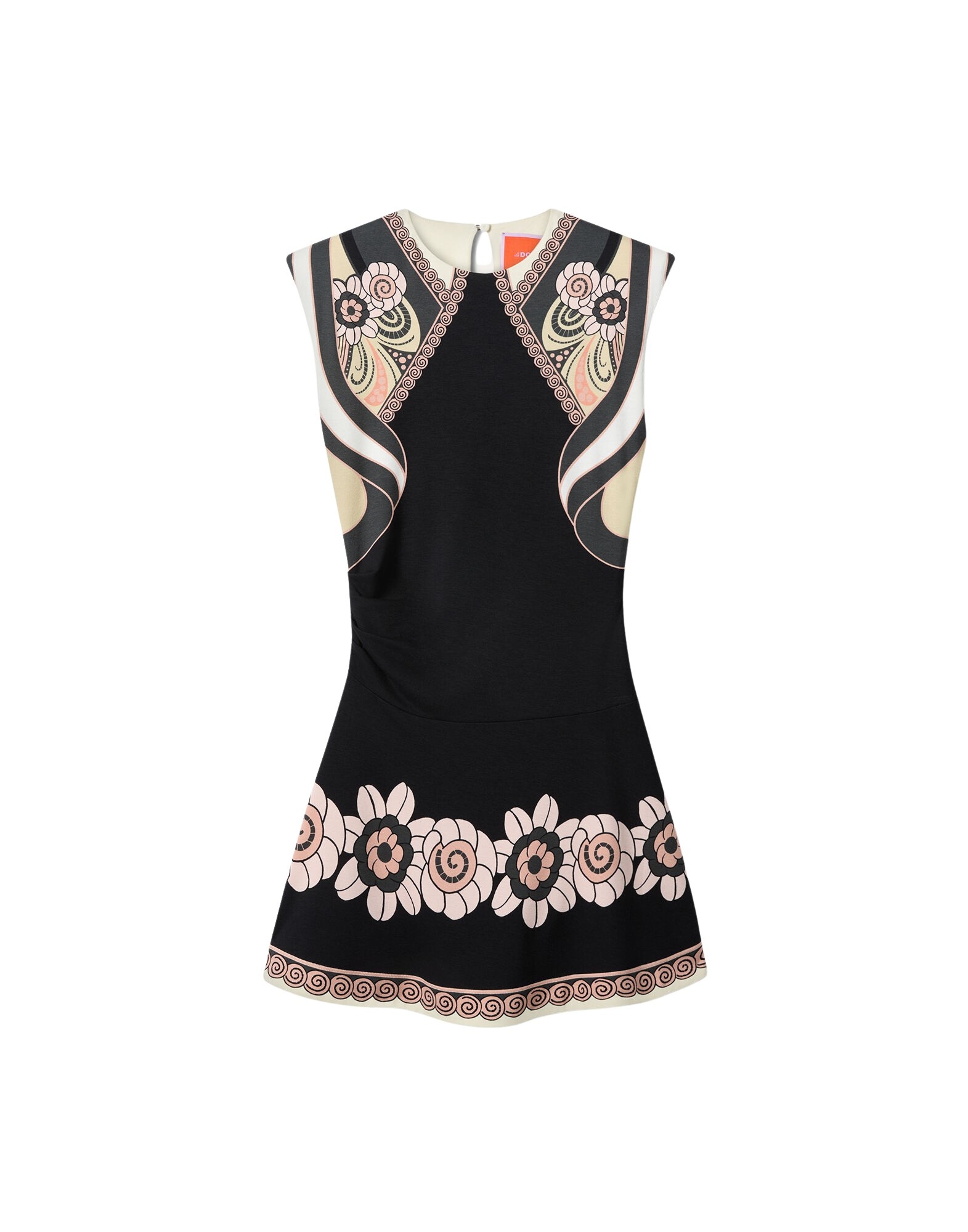 La DoubleJ Lela Mini Dress in Ambrosia Placée Black - Dresses - Milanese Maximalist Fashion at Coveti
