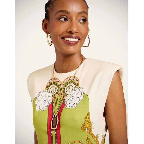 La DoubleJ Lela Mini Dress in Ambrosia Placée Green - Dresses - Milanese Maximalist Fashion at Coveti