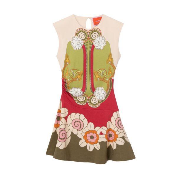 La DoubleJ Lela Mini Dress in Ambrosia Placée Green - Dresses - Milanese Maximalist Fashion at Coveti