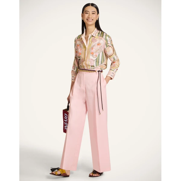 La DoubleJ Loose Pants in Solid Pink - Pants - Milanese Maximalist Fashion at Coveti