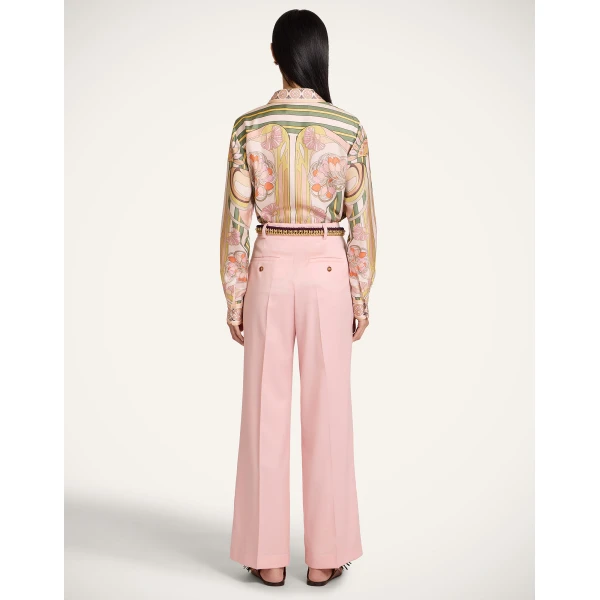 La DoubleJ Loose Pants in Solid Pink - Pants - Milanese Maximalist Fashion at Coveti
