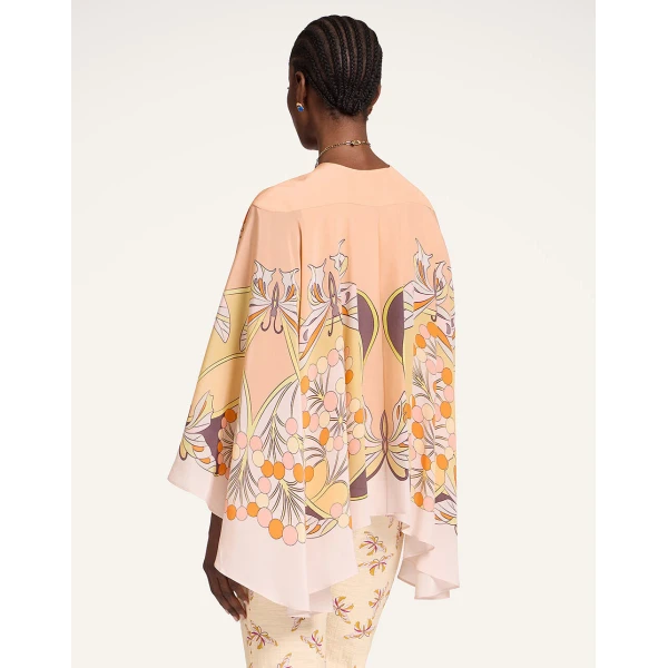 La DoubleJ Magic Top in Florette Placée Pale Pink - Tops - Milanese Maximalist Fashion at Coveti