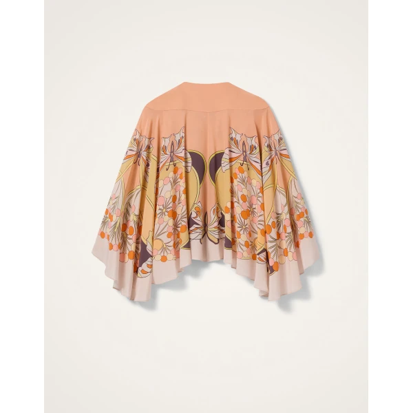 La DoubleJ Magic Top in Florette Placée Pale Pink - Tops - Milanese Maximalist Fashion at Coveti