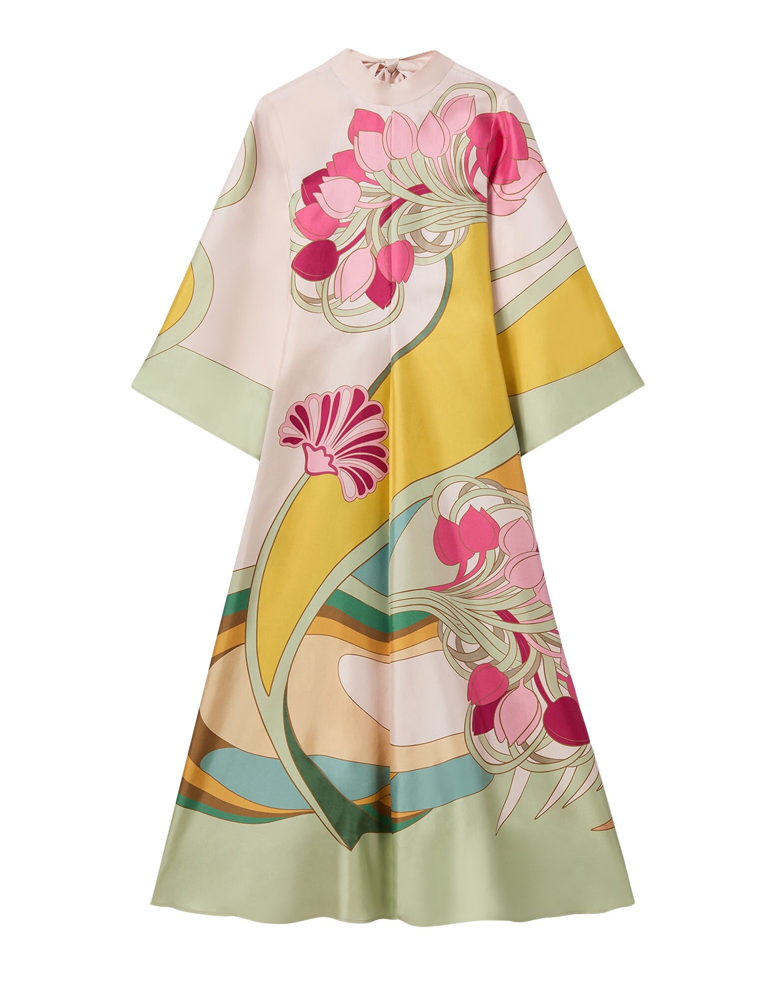La DoubleJ Magnifico Dress in Tulip Placée Green - Dresses - Milanese Maximalist Fashion at Coveti