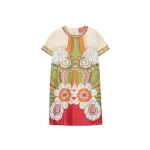 La DoubleJ Mini Swing Dress in Ambrosia Placée Green - Dresses - Milanese Maximalist Fashion at Coveti