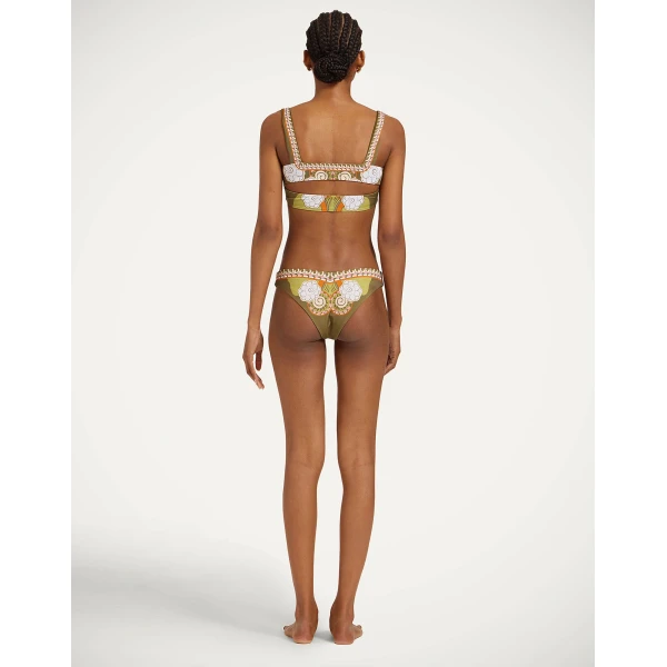 La DoubleJ Mirage Bikini Bottom in Ambrosia Placée Green - Beachwear - Milanese Maximalist Fashion at Coveti