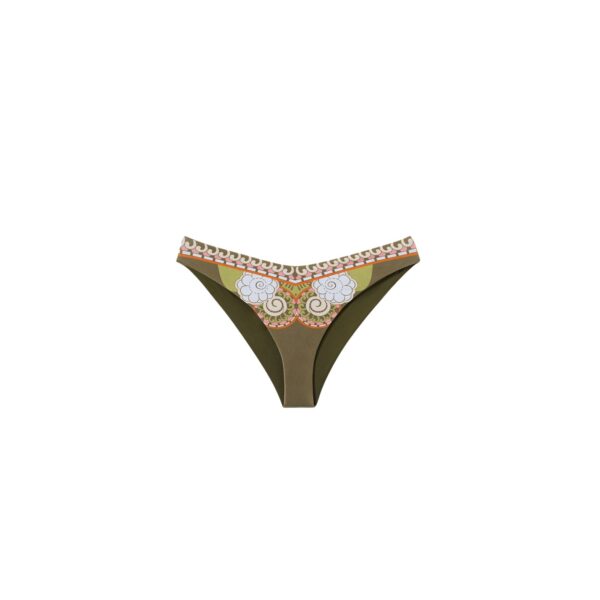 La DoubleJ Mirage Bikini Bottom in Ambrosia Placée Green - Beachwear - Milanese Maximalist Fashion at Coveti