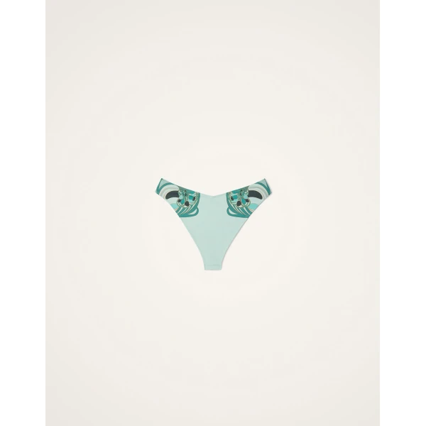 La DoubleJ Mirage Bottom in Blooming Tulip Placée Mint - Beachwear - Milanese Maximalist Fashion at Coveti