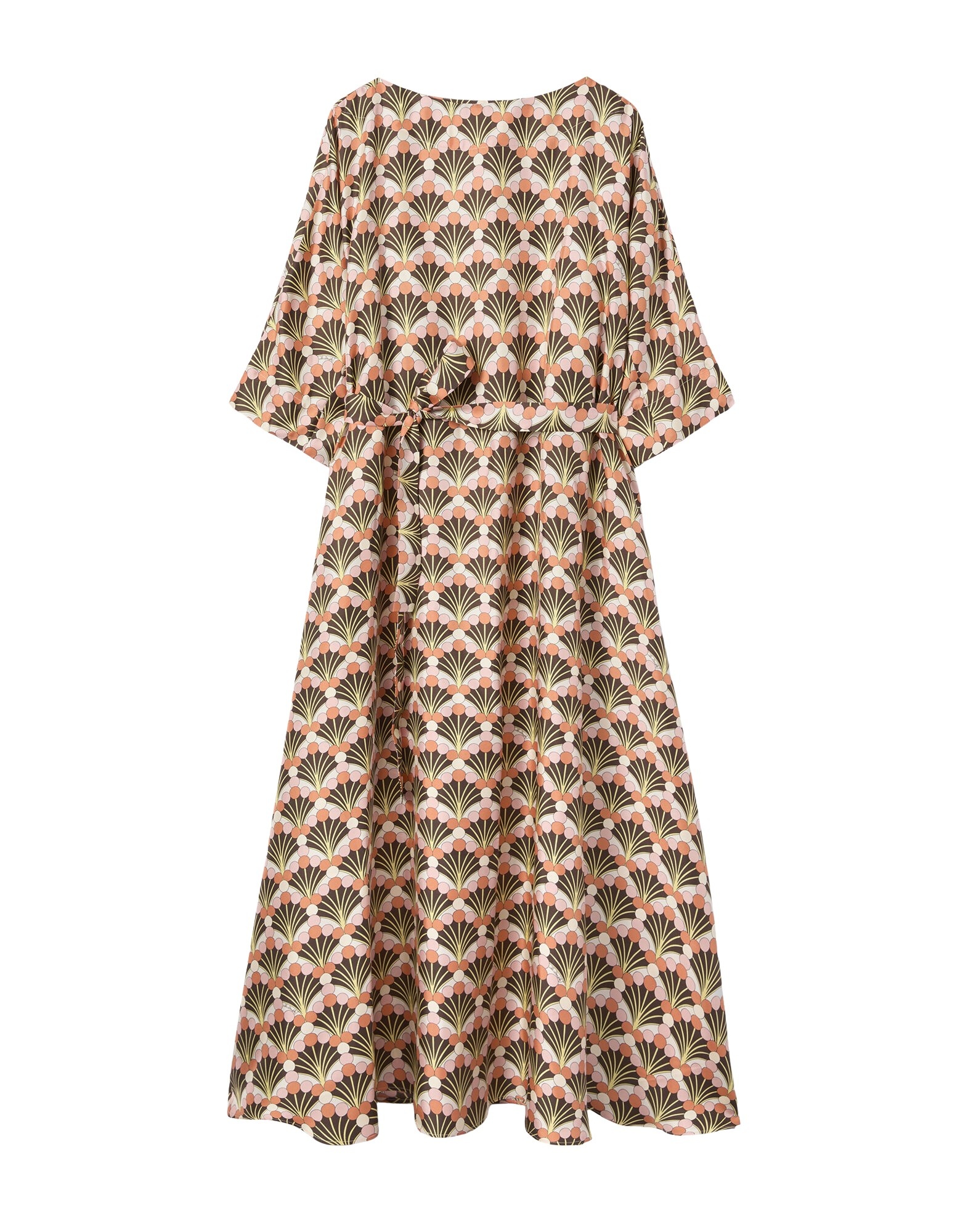 La DoubleJ Muumuu Dress Round Neck in Florette Fan Brown - Dresses - Milanese Maximalist Fashion at Coveti