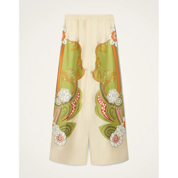 La DoubleJ Palazzo Pants in Ambrosia Placée Ivory - Pants - Milanese Maximalist Fashion at Coveti