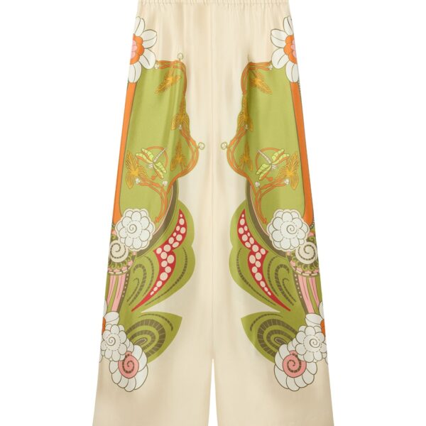 La DoubleJ Palazzo Pants in Ambrosia Placée Ivory - Pants - Milanese Maximalist Fashion at Coveti
