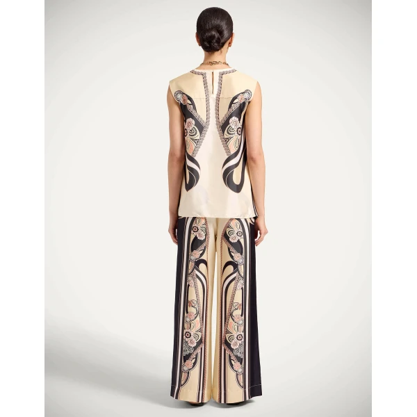 La DoubleJ Palazzo Pants in Ambrosia Placée Pale Pink - Pants - Milanese Maximalist Fashion at Coveti