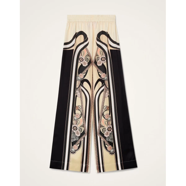 La DoubleJ Palazzo Pants in Ambrosia Placée Pale Pink - Pants - Milanese Maximalist Fashion at Coveti
