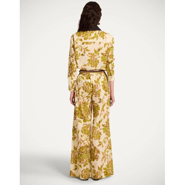 La DoubleJ Palazzo Pants in Oasis Green - Pants - Milanese Maximalist Fashion at Coveti