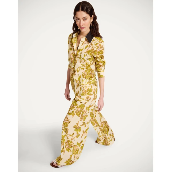 La DoubleJ Palazzo Pants in Oasis Green - Pants - Milanese Maximalist Fashion at Coveti