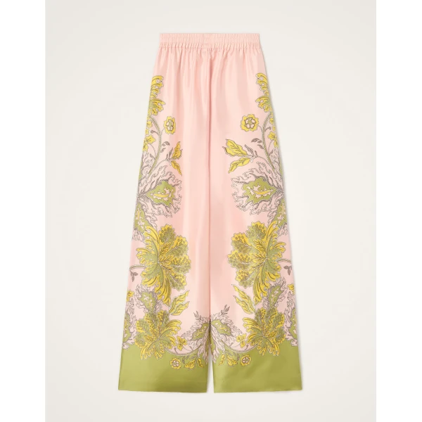 La DoubleJ Palazzo Pants in Swathe Placée Pink - Pants - Milanese Maximalist Fashion at Coveti