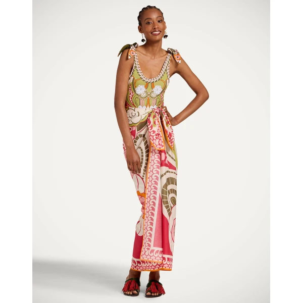 La DoubleJ Pammy Reversible Suit in Ambrosia Placée Green - Beachwear - Milanese Maximalist Fashion at Coveti