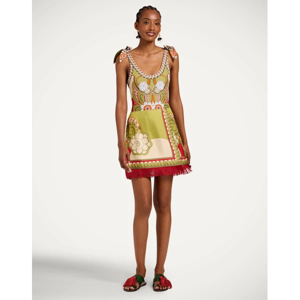La DoubleJ Pammy Reversible Suit in Ambrosia Placée Green - Beachwear - Milanese Maximalist Fashion at Coveti