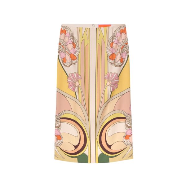 La DoubleJ Pencil Skirt in Tulip Placée Pale Pink - Skirts - Milanese Maximalist Fashion at Coveti