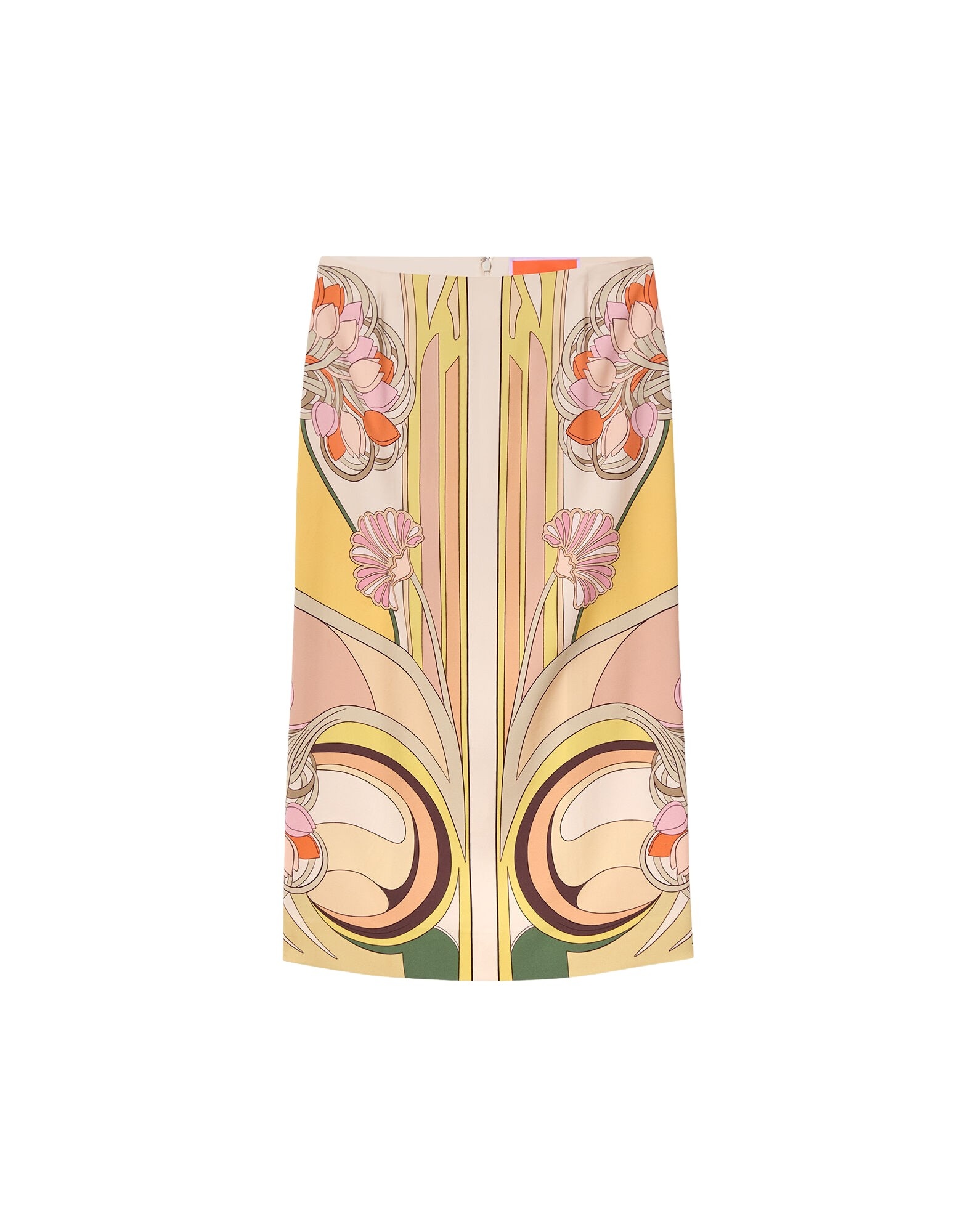 La DoubleJ Pencil Skirt in Tulip Placée Pale Pink - Skirts - Milanese Maximalist Fashion at Coveti