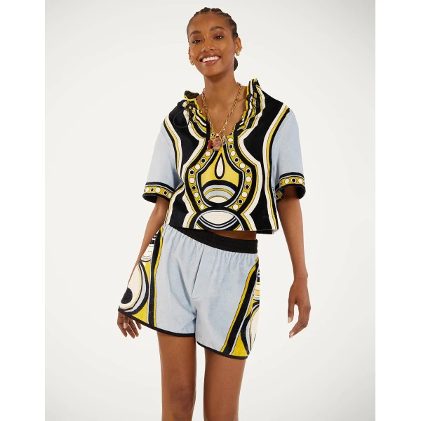 La DoubleJ Portal Tee in Sanctuary Placée Light Blue - Tops - Milanese Maximalist Fashion at Coveti