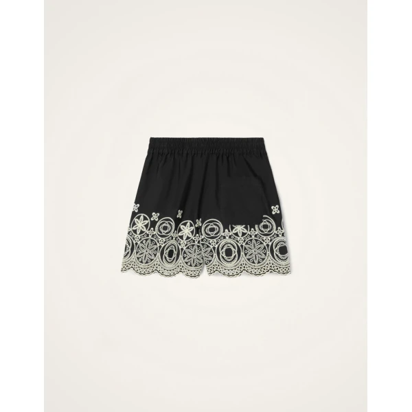 La DoubleJ Pull-Up Shorts in Eclipse Solid Black - Shorts - Milanese Maximalist Fashion at Coveti
